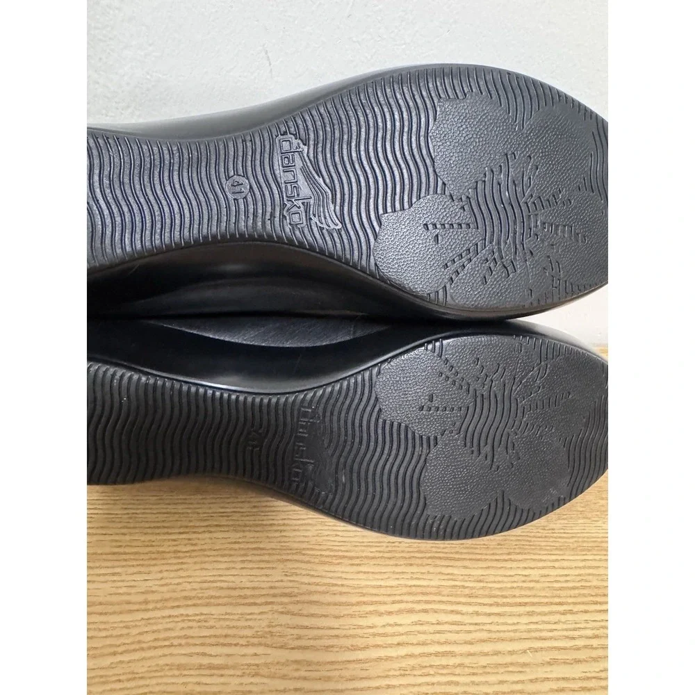Dansko Shoes Womens Debra Wedge Loafer Black Leather 41 Us 10.5 11 Slip On Shoes